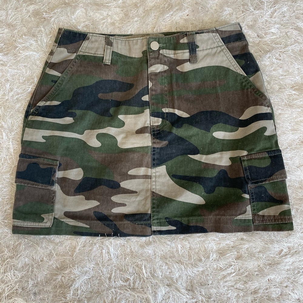 Denim Camo Forever 21 skirt